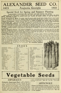 Historical Seed Catalogs: Alexander's garden and field seed catalogue (1921) - 19 in a series