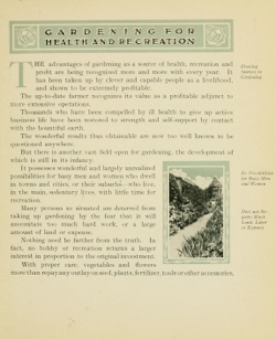 Historical Garden Books - 60 in a series - Gardening for health and recreation; a booklet of information about gardening for busy men and women by American Fork & Hoe Company, Cleveland, Ohio