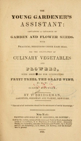 Historical Garden Books - 59 in a series - The young gardener's assistant (1835) by Thomas Bridgeman