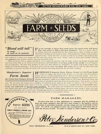 Historical Seed Catalogs - 69 in a series - American farmers' manual by Peter Henderson & Co. (1904)