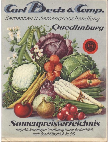Historical Seed Catalogs - 90 in a series - Carl Beck & Company: Samenpreis- verzeichnis (Seed Price List) (1932)