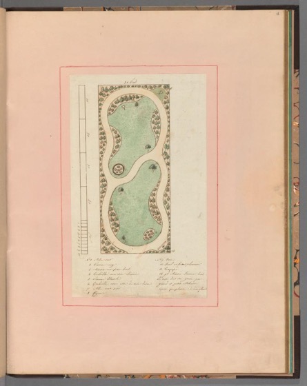Historical Garden Books - 125 in a series - Plans de jardins by H. De Marck (1836-1850)