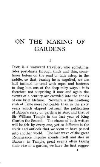 Historical Garden Books - 127 in a series - An essay on the making of gardens; being a study of old Italian gardens, of the nature of beauty, and the principles involved in garden design (1909) by Sir George Reresby Sitwell