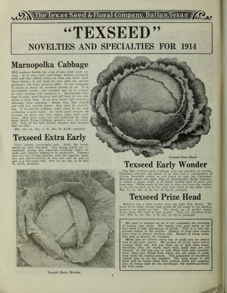 Historical Seed Catalogs - 112 in a series - Texas Seed and Floral Company )1914)