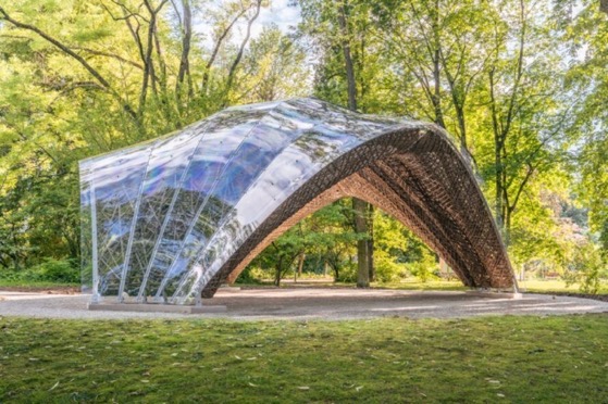 Robotically wound flax makes up this unique garden pavilion [Shared]
