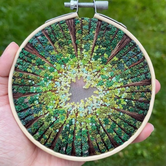 Organza Embroidery Captures Awe-Inspiring View of the Forest via My Modern Met [Shared]
