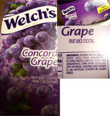 Welch's Concord Grape Package Information