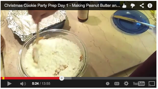 Video: Cookie Party Prep – Day 1 – Making Peanut Butter and Chocolate-Walnut Fudge