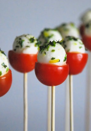 Food:  Caprese pops for a party