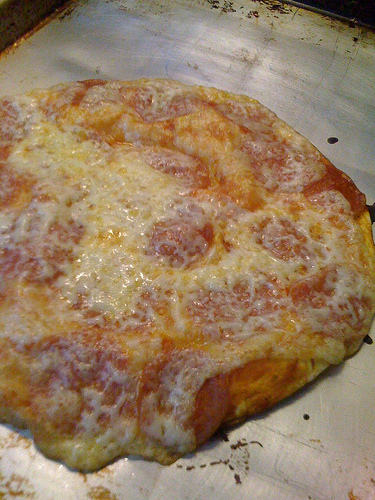 Pizza with tortilla crust