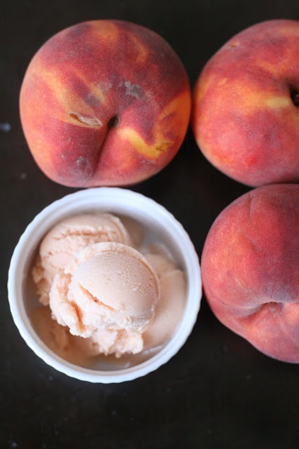 Elsewhere: Homemade peach frozen yogurt