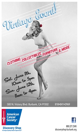 Event: American Cancer Society Vintage Clothing, Collectibles, Furniture and more – June 11 & 12
