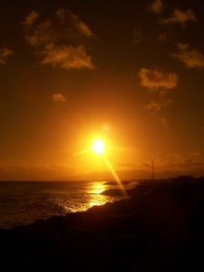 Photo: Sunset at Kaka’ako Waterfront Park