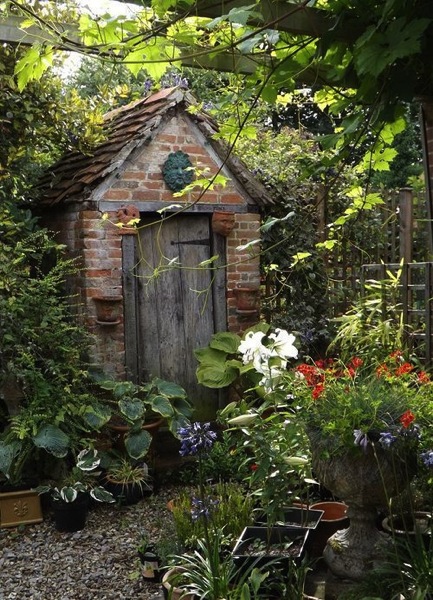 Brick garden shed