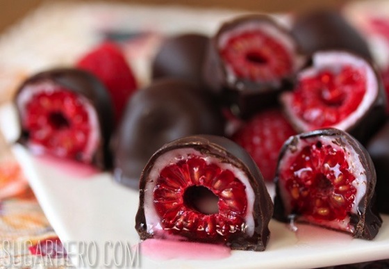 Chocolate covered raspberries