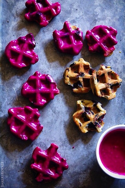 Blueberry Waffle Cookies