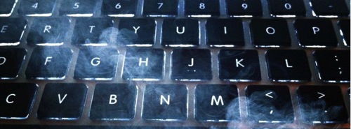 Smoking keyboard