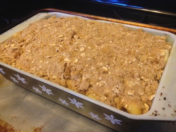 New Food: Maple-Walnut Apple Crisp - Assembled