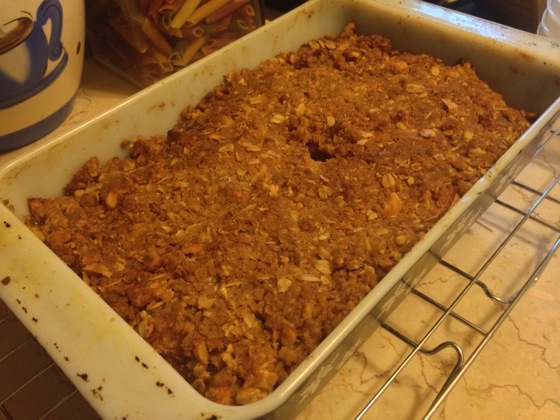 New Food: Maple-Walnut Apple Crisp - After Baking