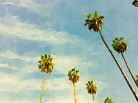 Palm trees watercolor 2