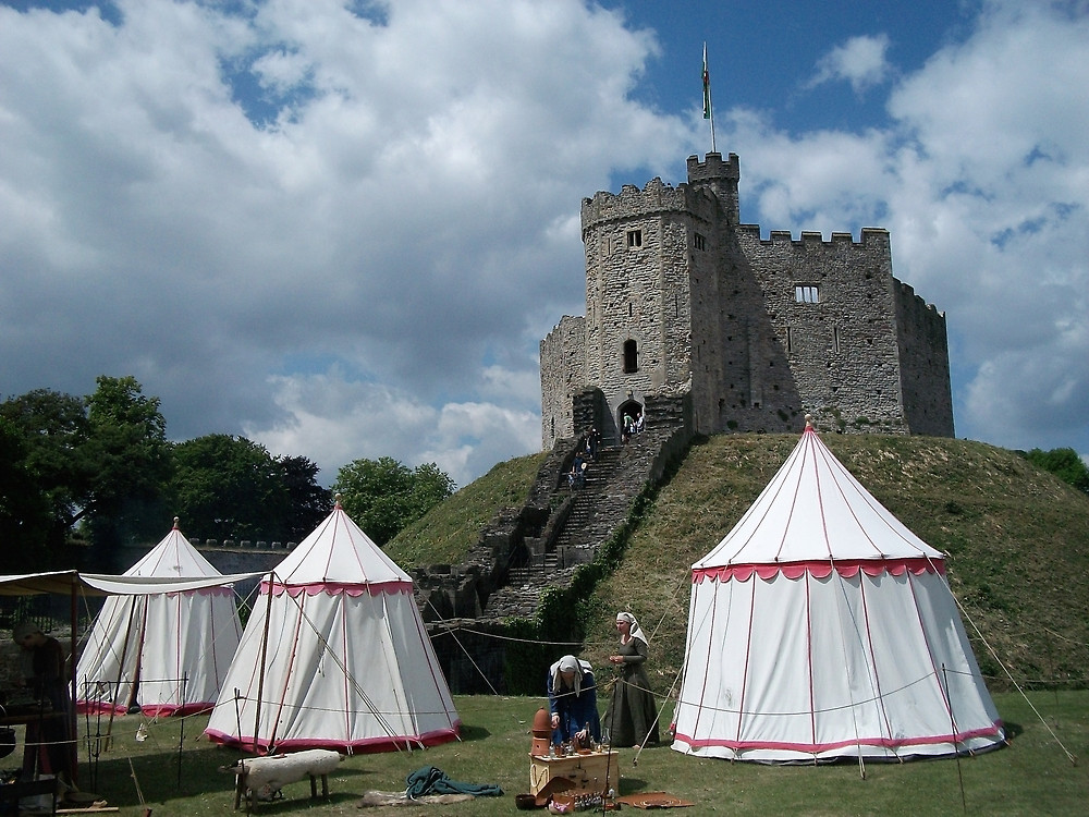 Photo: Cardiff Castle Encampment and products. Bring a small piece of Wales history to your home!