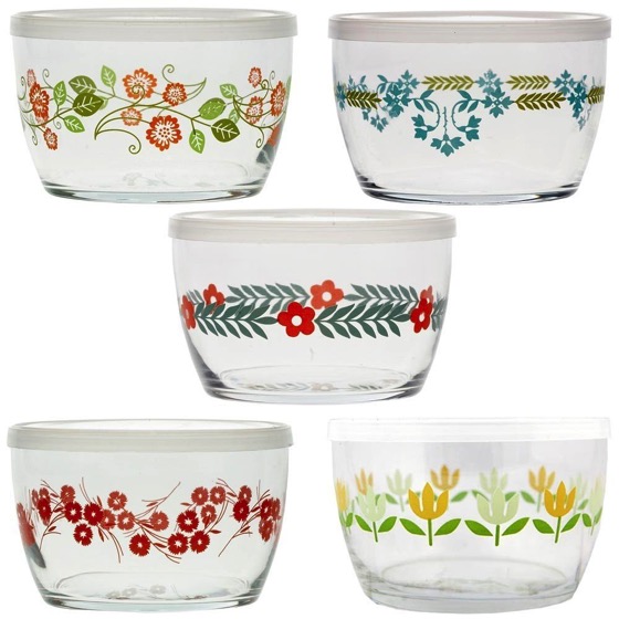 In The Kitchen: Vintage Flower Storage Bowls