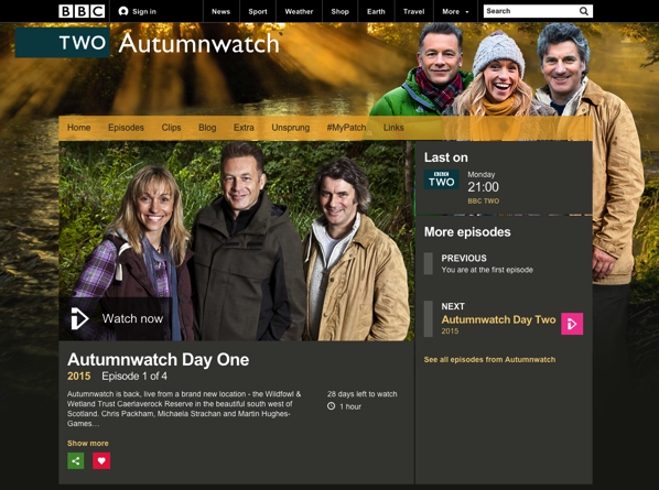 Autumnwatch 2015 from the BBC