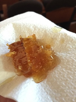 Honey from the comb tasting  3