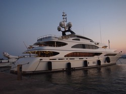 Luxury Yacht in Siracusa Harbor