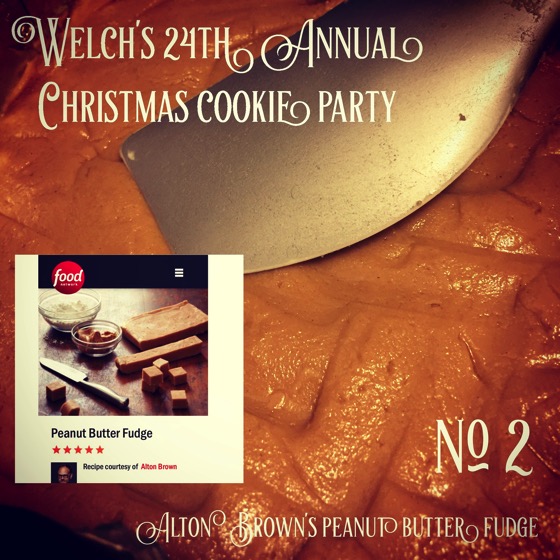 No. 2 Alton Brown's Peanut Butter Fudge | Welch's 24th Annual Christmas Cookie Party - Recipe: http://tinyurl.com/altonpbfudge #fudge #candy #cookies #food #christmas #christmasfood