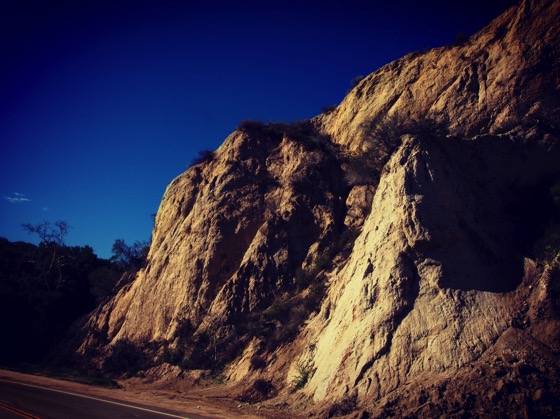 Granite cut, Little Tujunga Canyon. Angeles National Forest