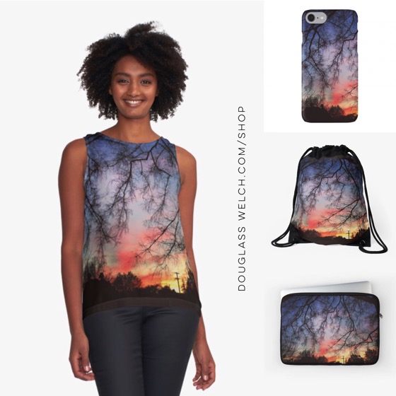 Shop Now for these “Winter Sunset” Tops, Tees and Accessories