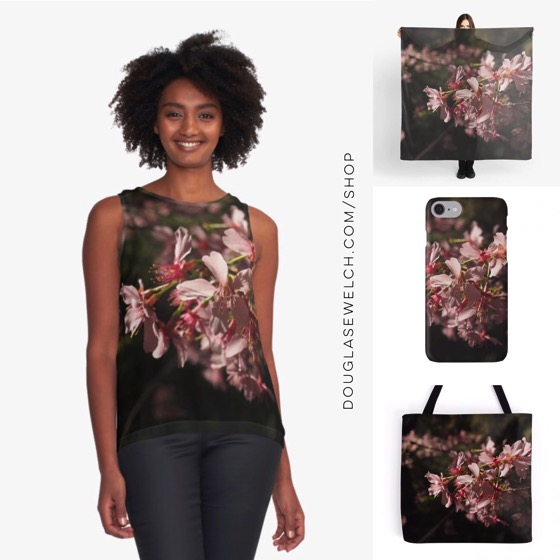 It’s Spring Every Day with these “Cherry Blossoms (Sakura) さくら” Tops, Scarves, Totes and iPhone cases