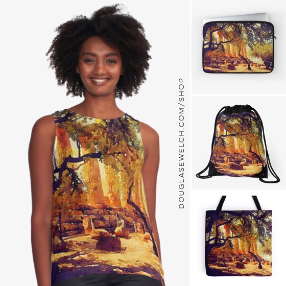 Temple and Olive Trees, Agrigento, Sicily – Tops, Totes, Bags and Much More!