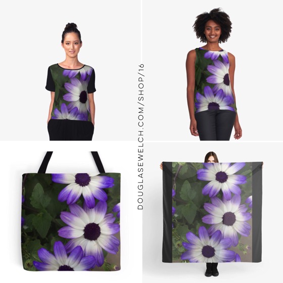 Get and Gift these “Purple & White” Tops, Totes, Scarves, iPhone Cases, Laptop Sleeves and Much More!