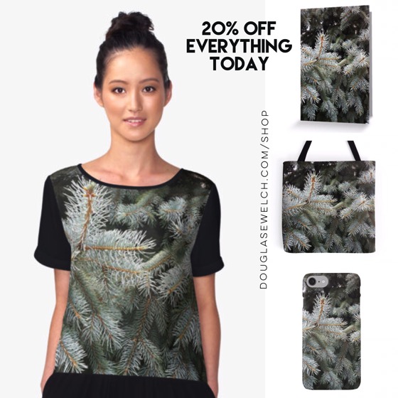 Save 20% Off Everything Today Including these “Silver Fir” Tops, Cards, Cases and More!