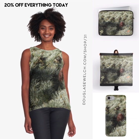 Step in and smell the woods with these tops, scarves, sleeves and cases