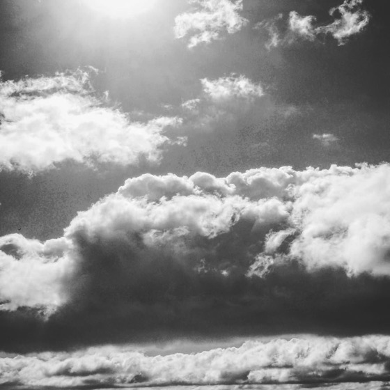 Dramatic sky and sea on Wellington Harbor, New Zealand in Black and White via Instagram
