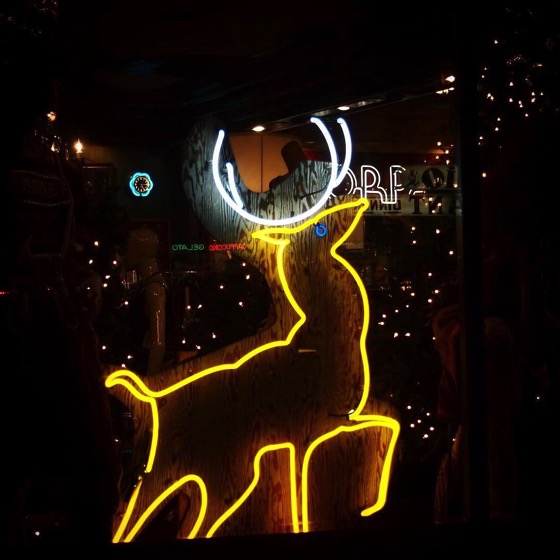 Reindeer in Neon via Instaagram