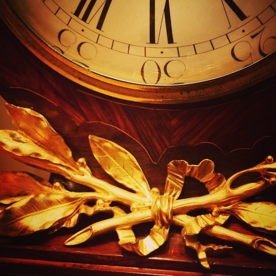 Gilded Clock Detail, Getty Center via Instagram