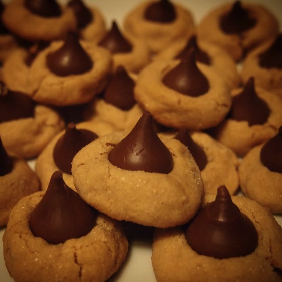Peanut Butter Kiss Cookies via Instagram