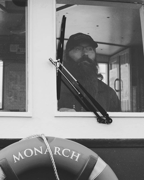 Our Captain and Guide Aboard The Monarch, Otago Harbor, Dunedin, New Zealand from My Instagram