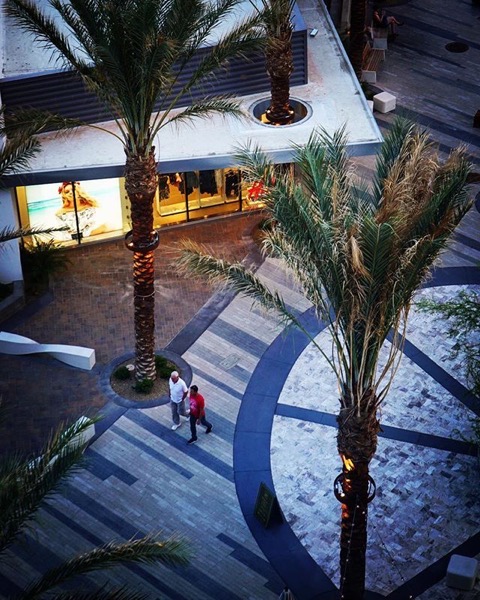 New Plaza in Downtown Palm Springs from the Rowan Hotel via My Instagram