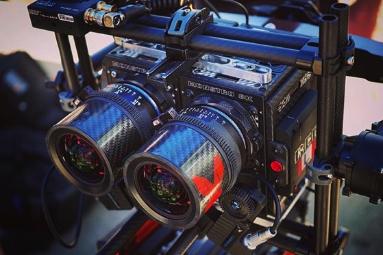 Drone-capable, dual Red Camera, 3D filming rig from Wild Rabbit Aerial via Instagram