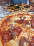 Salami PIccante and sausge pizza Bio Solaire Milano Italy