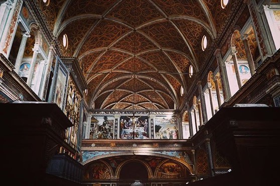 Church Architecture, Chiesa di San Maurizio al Monastero Maggiore via Instagram