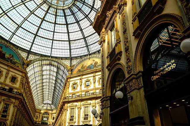Striking 19th Century architecture of the Galleria Vittorio Emanuele II in Milano via Instagram