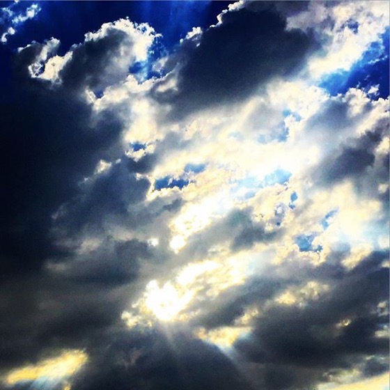 Sun and Clouds Over Van Nuys via Instagram
