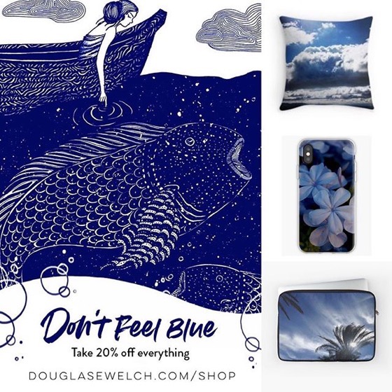 Don’t Feel Blue! Take 20% of Everything Today  Including These Laptop Sleeves, Pillows, IPhone Cases and Much more!