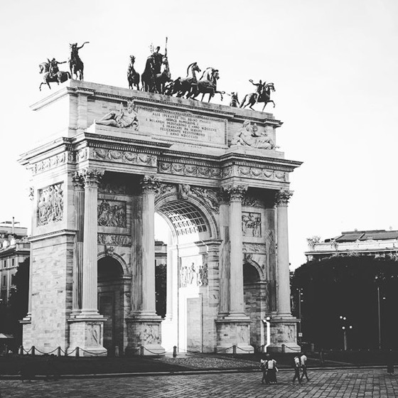 Arco della Pace at Sunset via Instagram